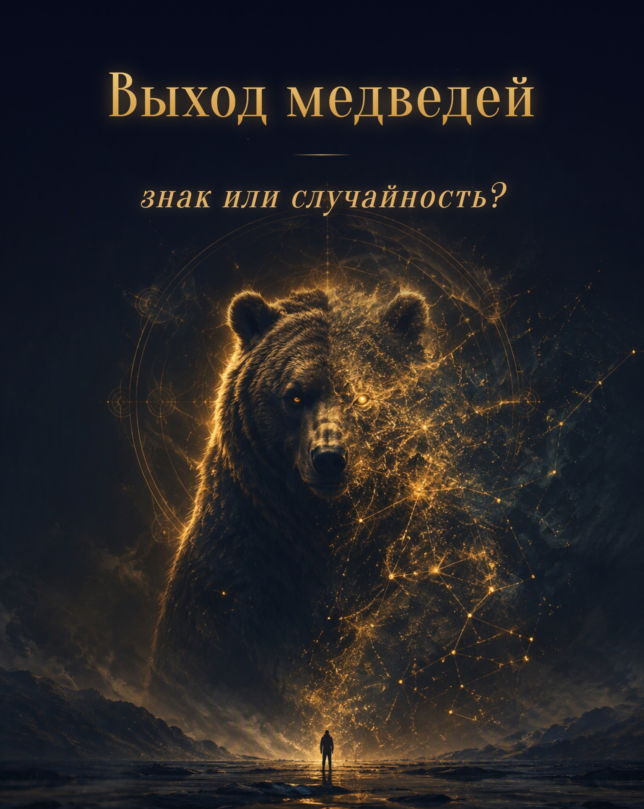 Обложка поста: иллюстрация медведя в золотом свечении